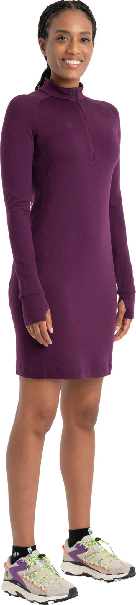 260 Granary Merino Long Sleeve Half-Zip Dress - Women's|-|Robe à manches longues et demi-glissière en mérinos 260 Granary - Femme