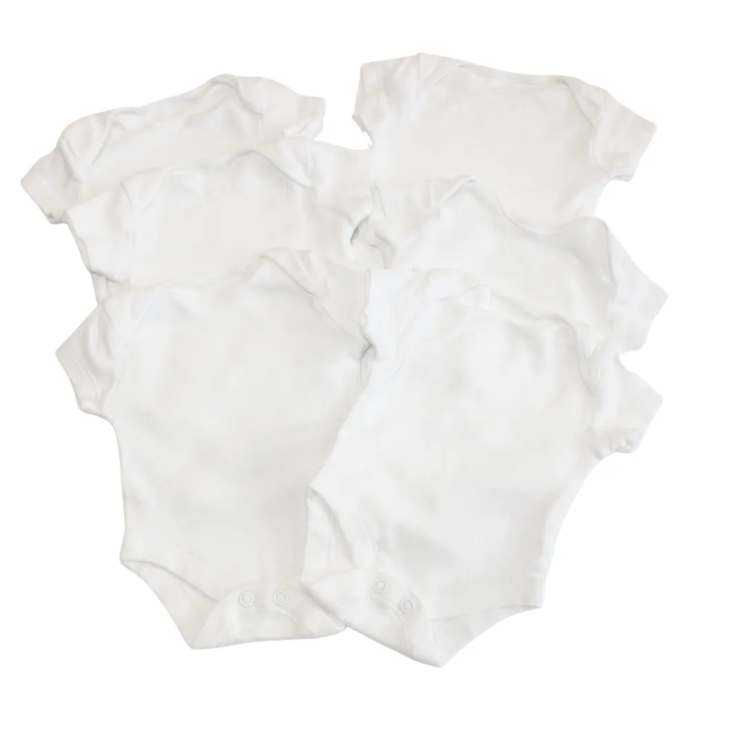 6 x White Vests