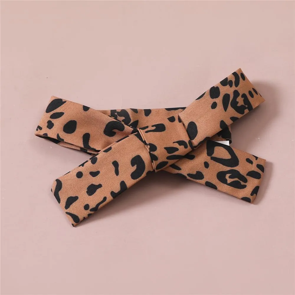 Baby Girls Short Sleeve Letter Printed Romper & Leopard Skirt & Headband plain baby grows wholesale