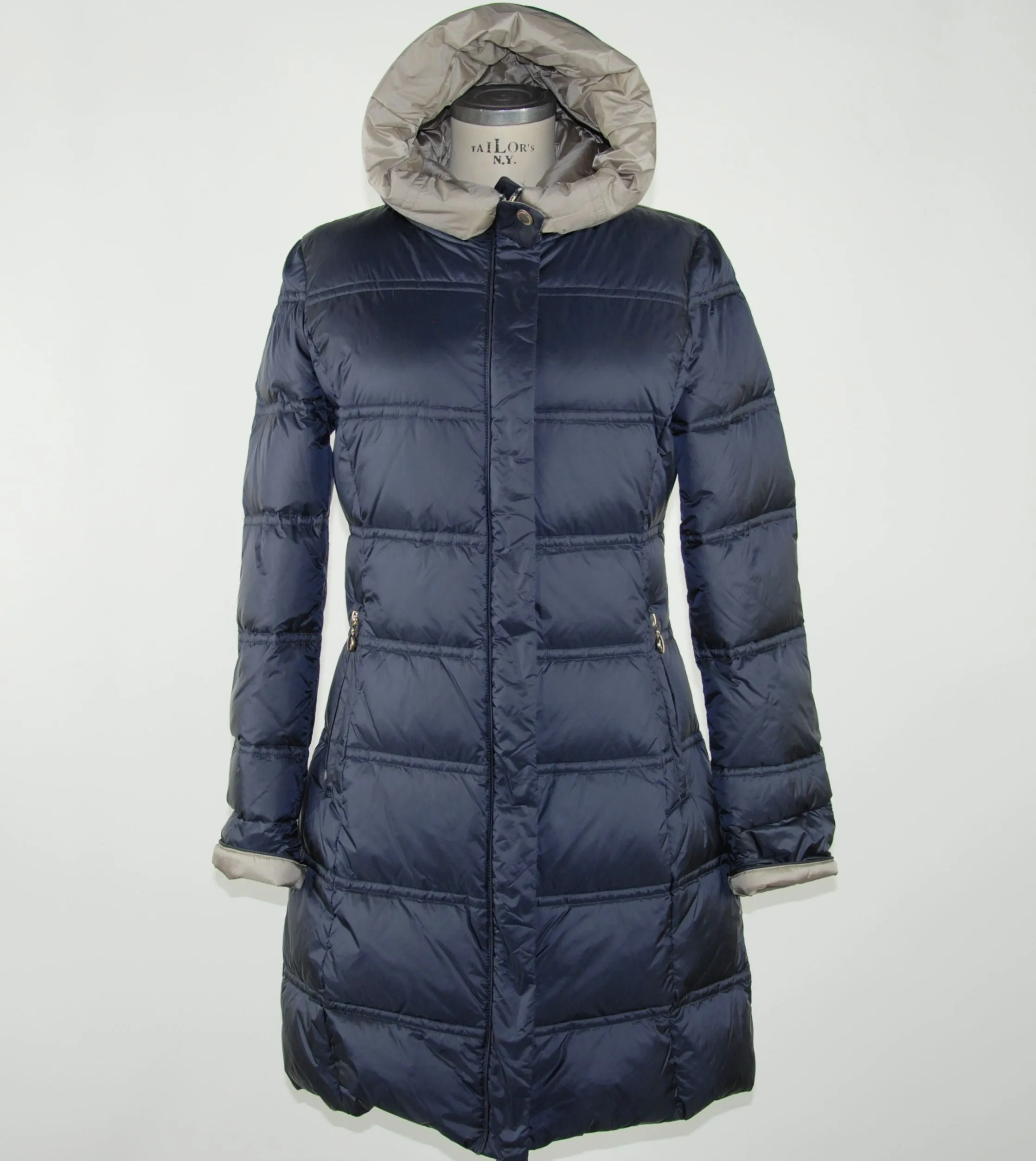 Blue Polyester Jackets & Coat