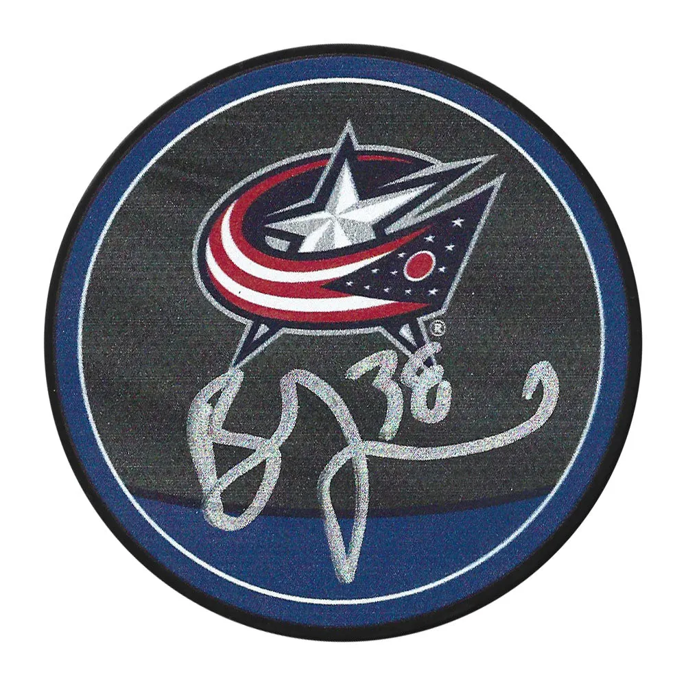 Boone Jenner Autographed Columbus Blue Jackets Reverse Retro Puck