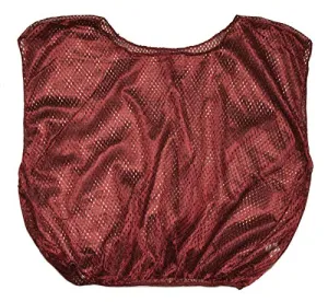 Champion Sports Youth Mesh Practice Scrimmage Vest, Maroon (Pack of 12)