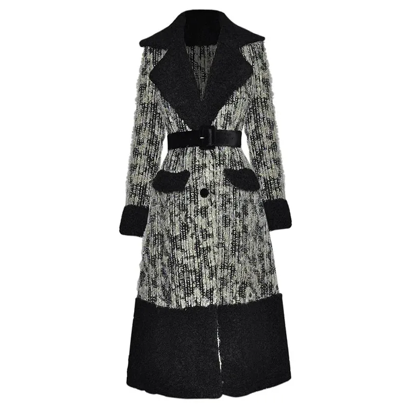 Cheyenne Single-Breasted Plaid Coat