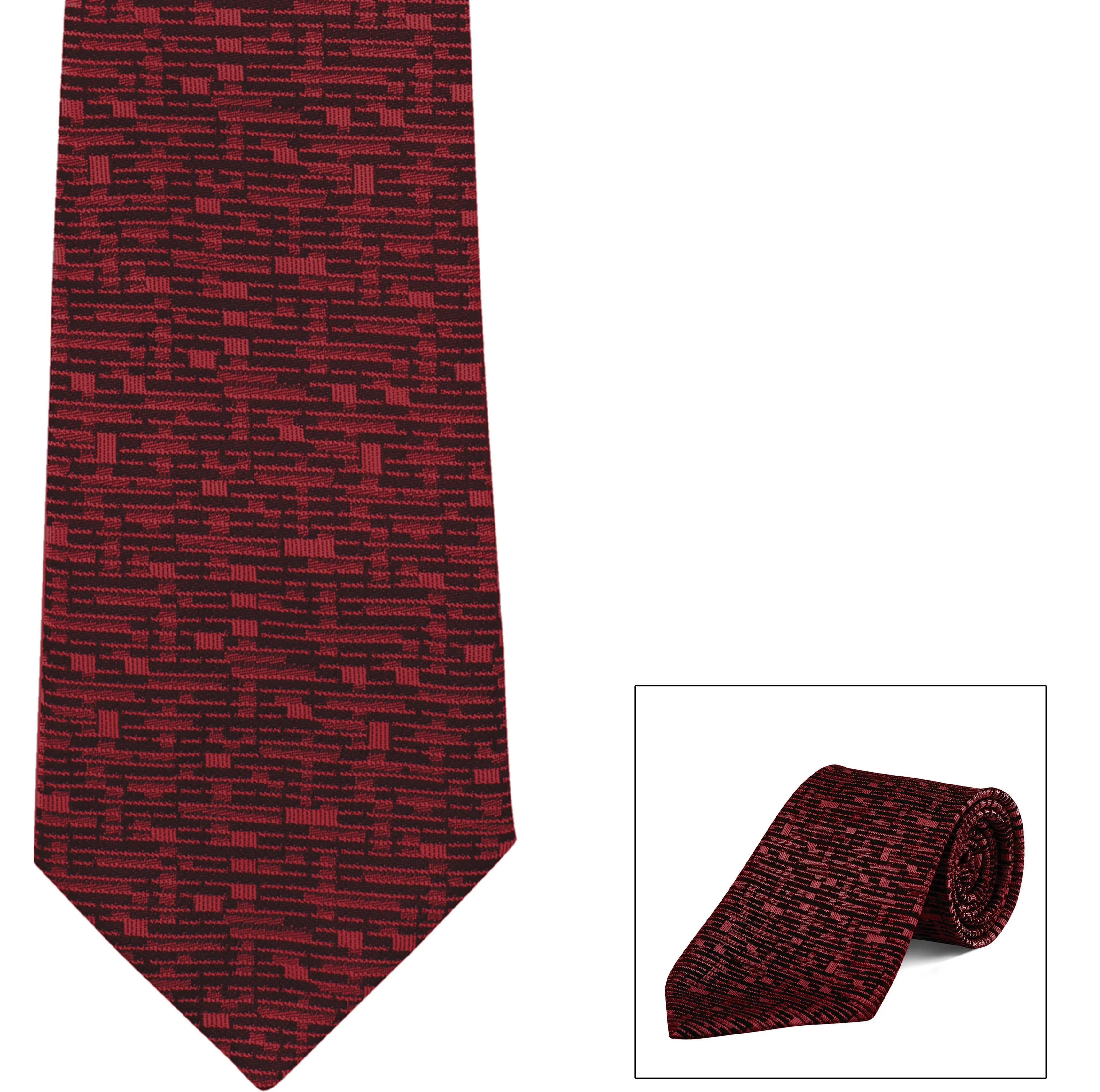 Clip-On, Straight, Fancy Print Tie