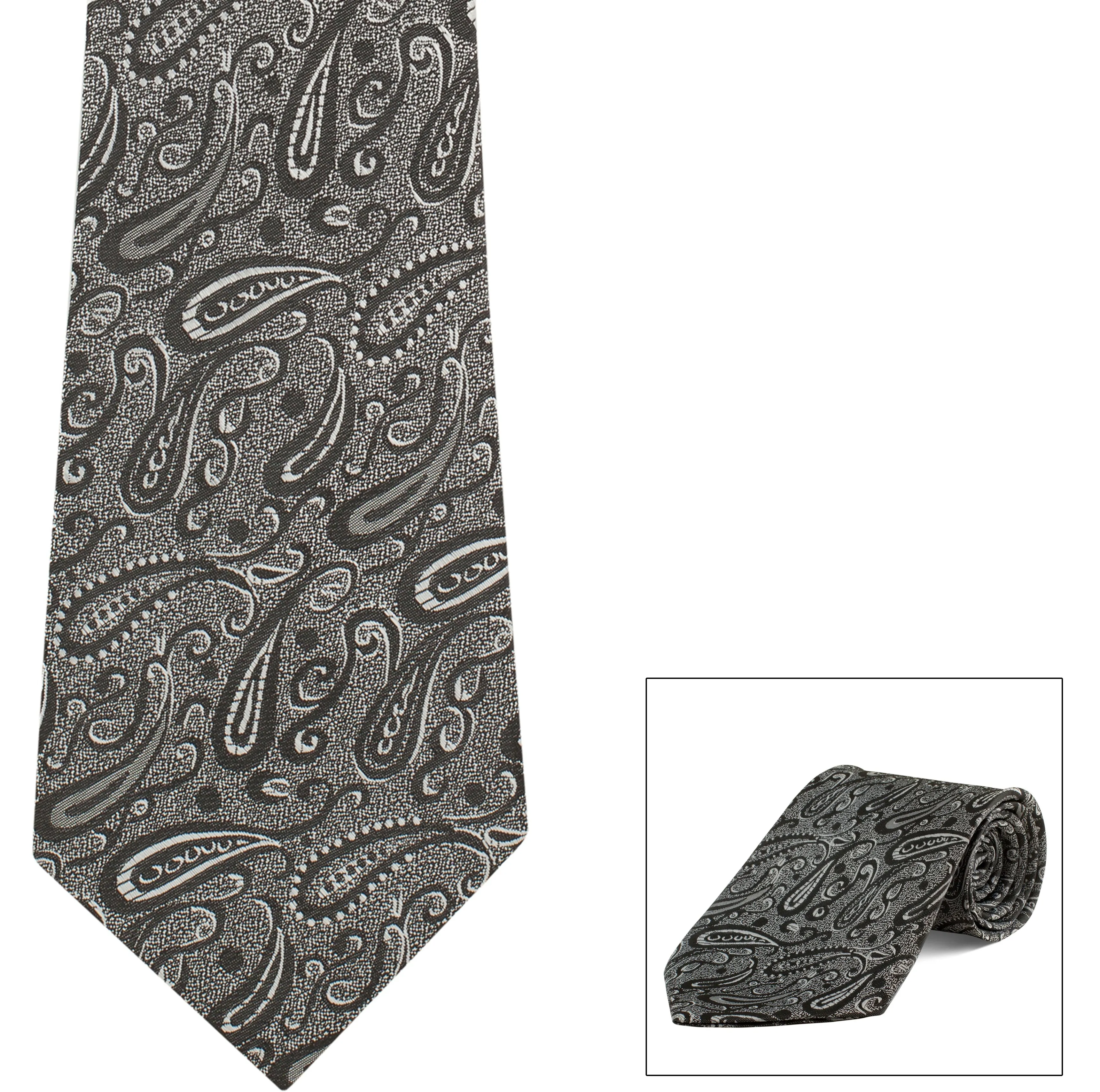 Clip-On, Straight, Fancy Print Tie