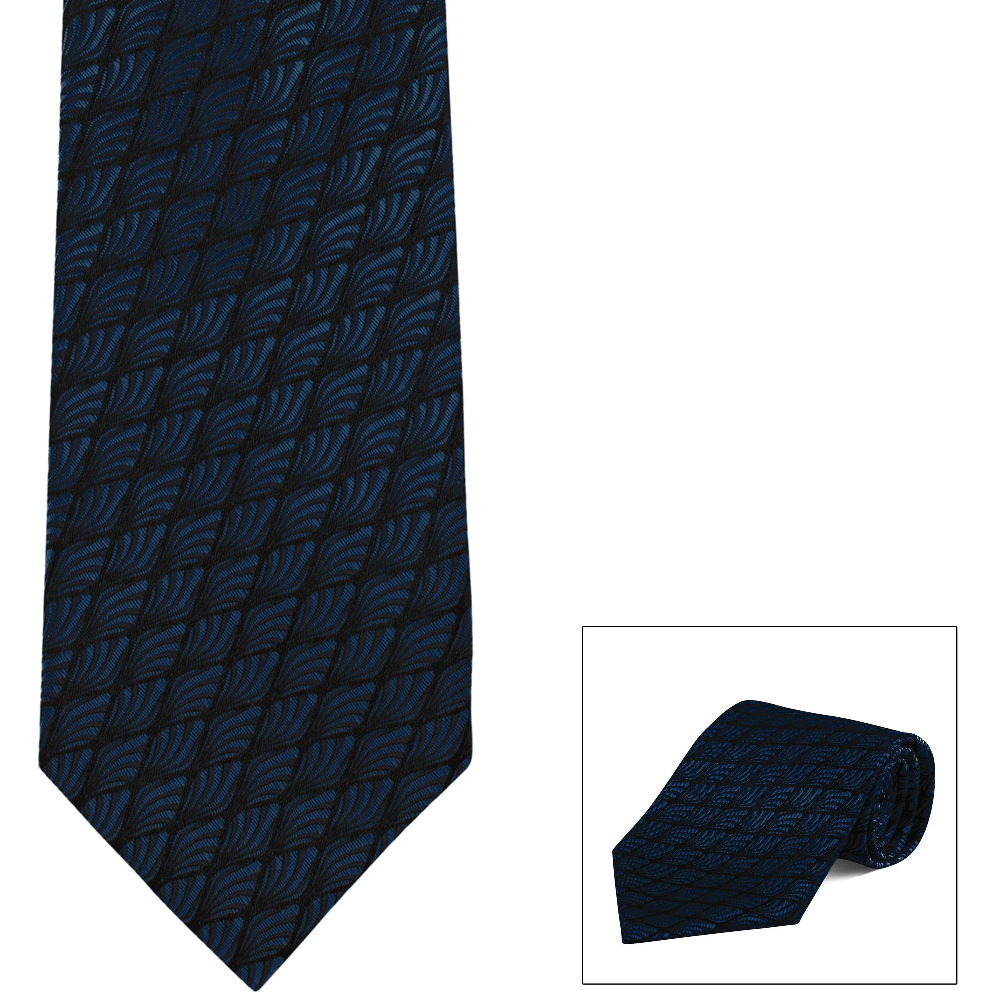 Clip-On, Straight, Fancy Print Tie
