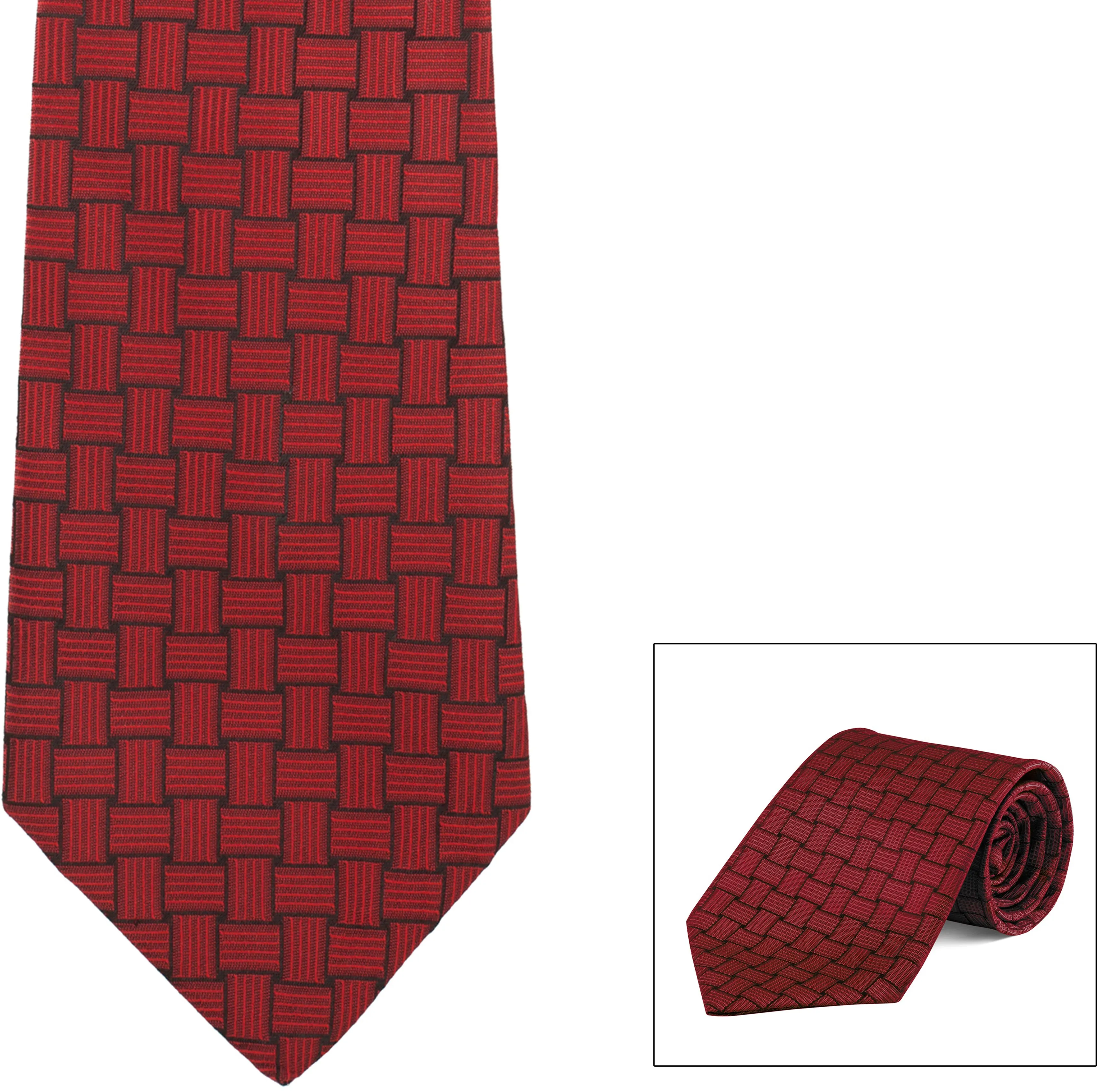Clip-On, Straight, Fancy Print Tie