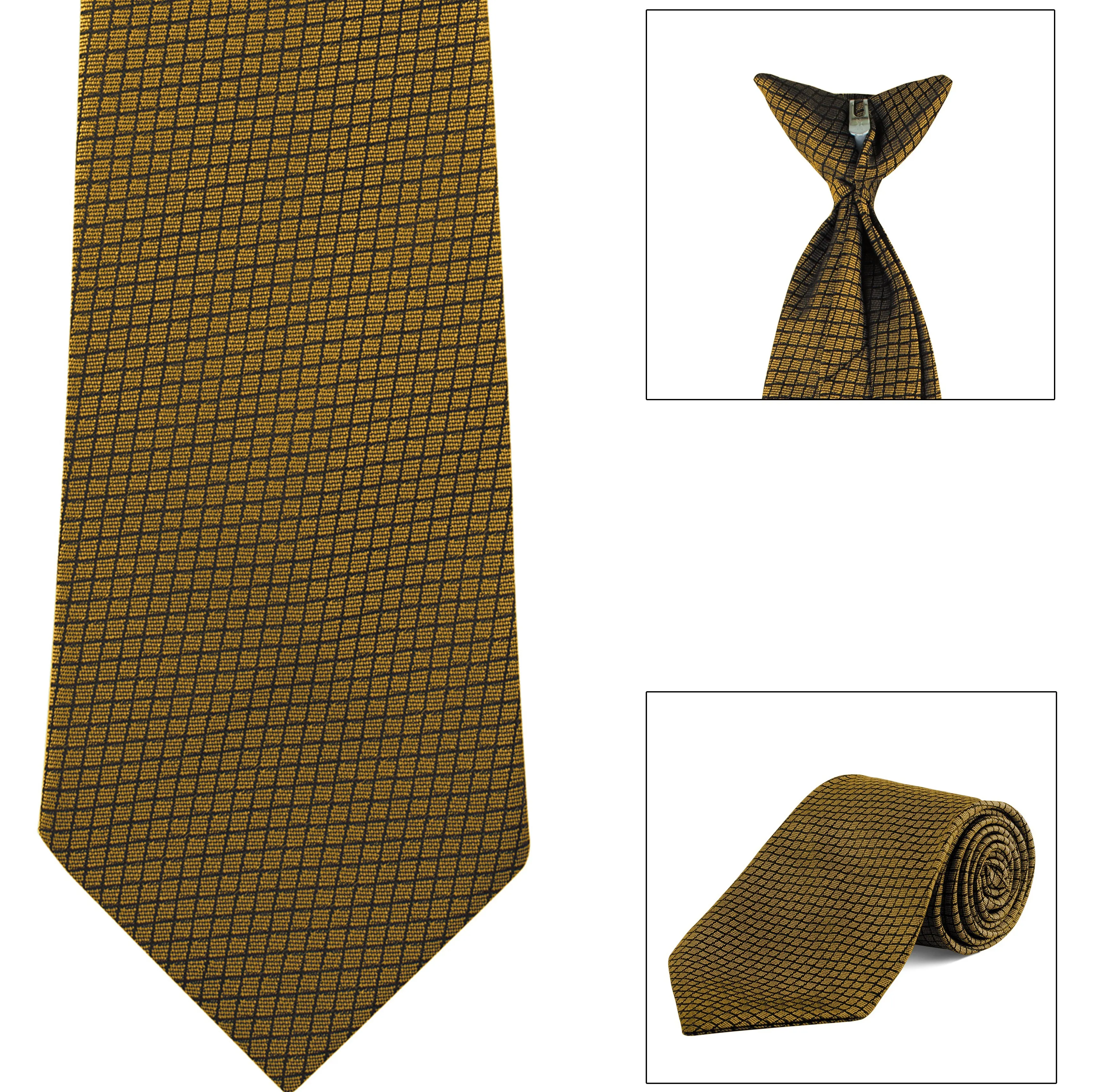 Clip-On, Straight, Fancy Print Tie
