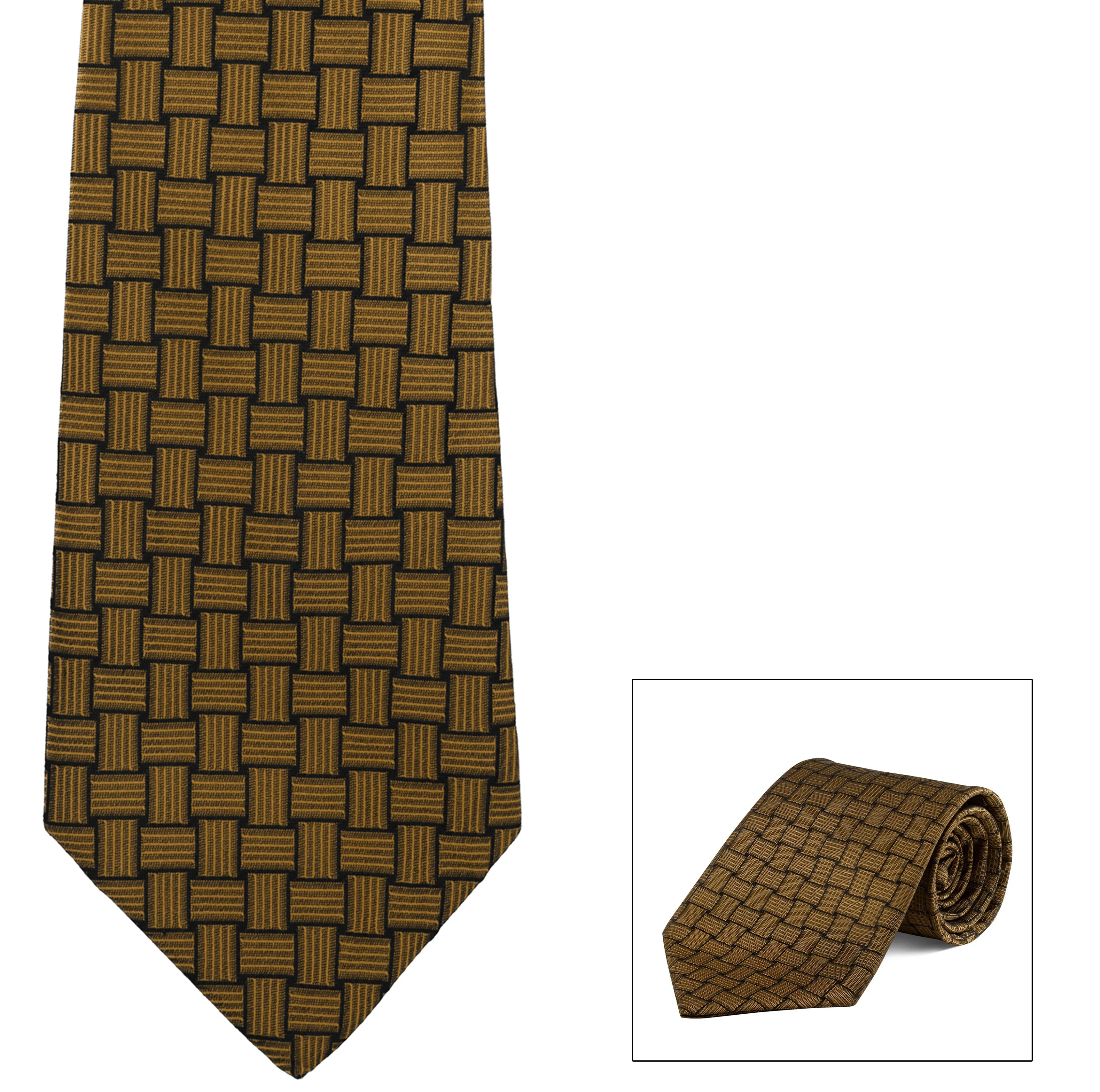 Clip-On, Straight, Fancy Print Tie