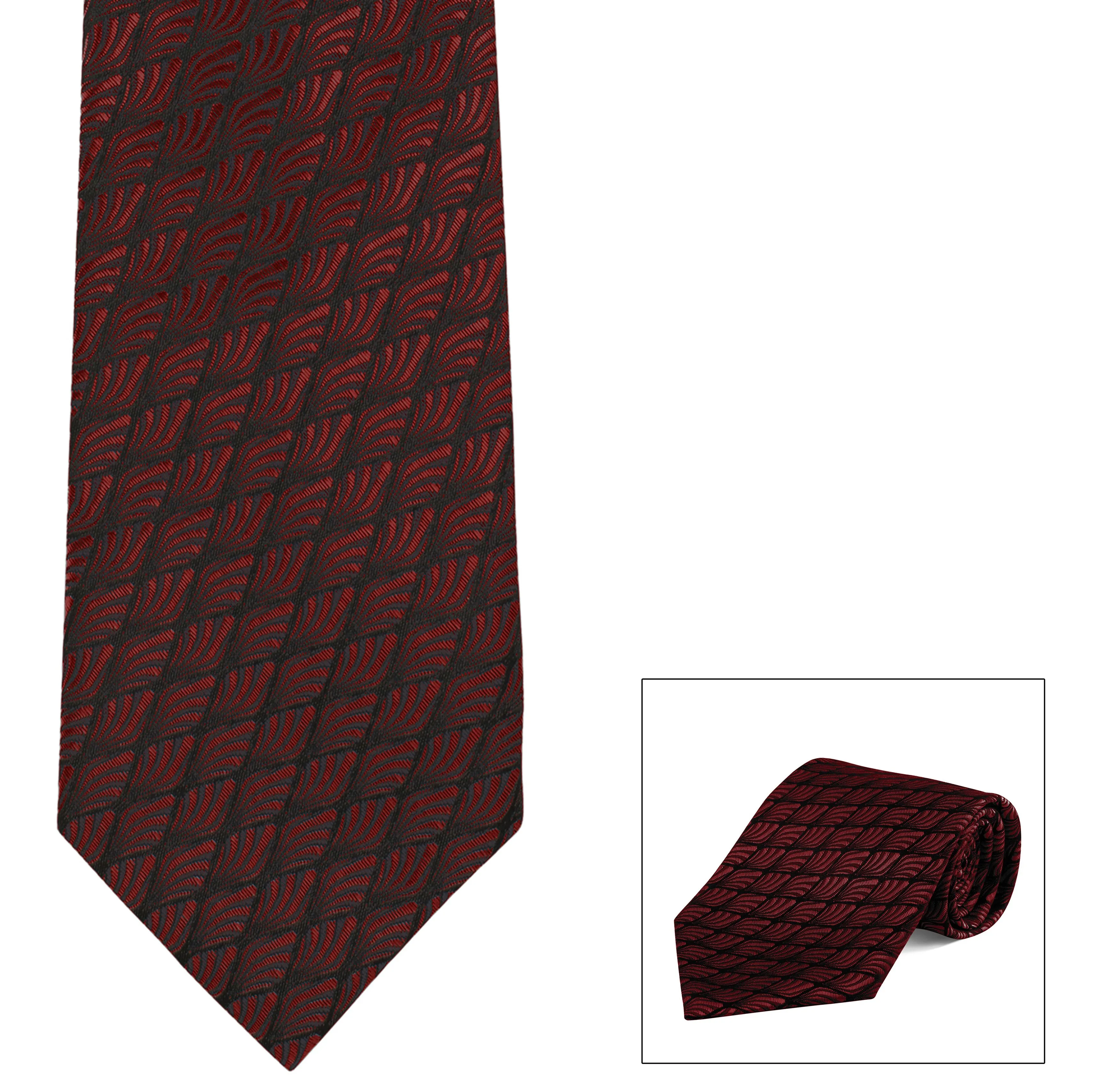 Clip-On, Straight, Fancy Print Tie