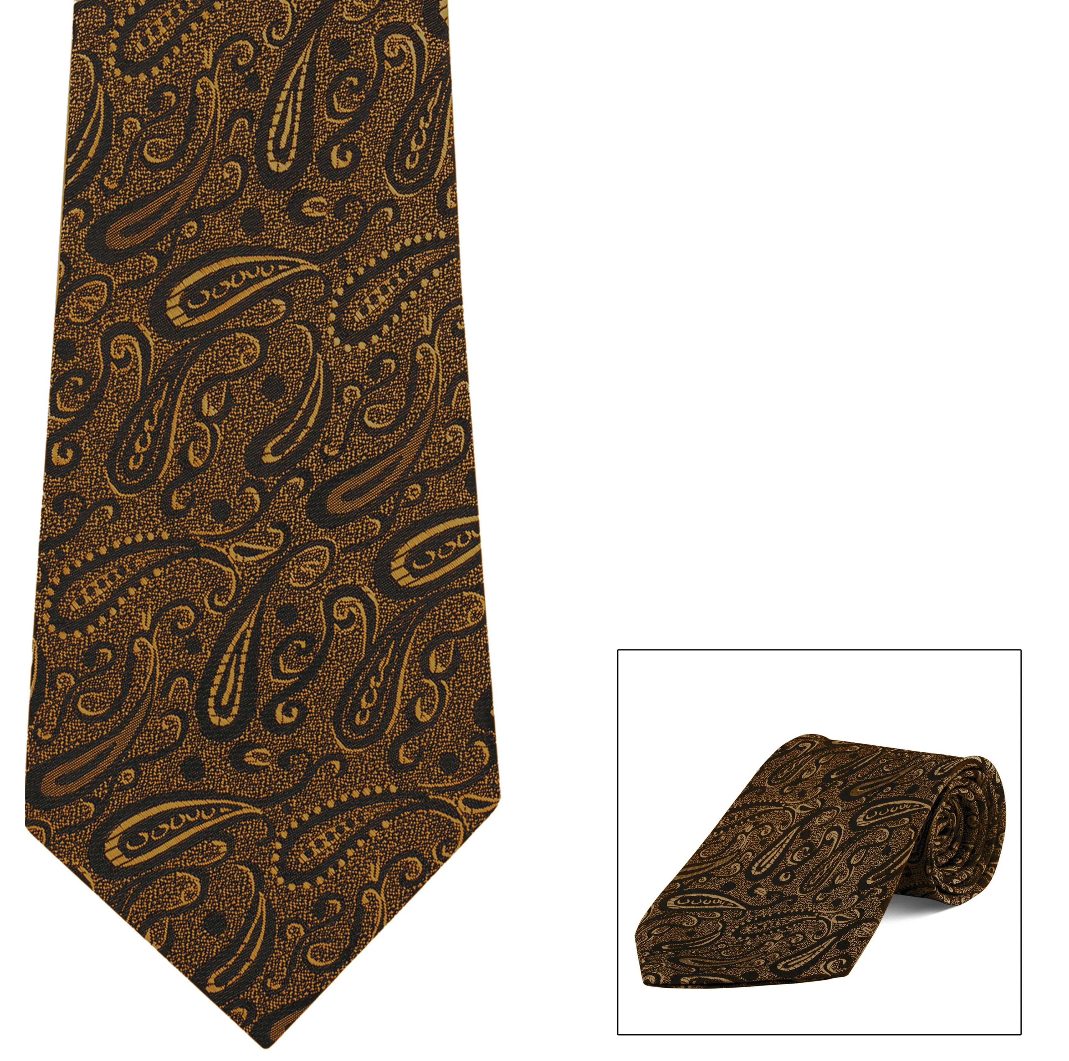 Clip-On, Straight, Fancy Print Tie