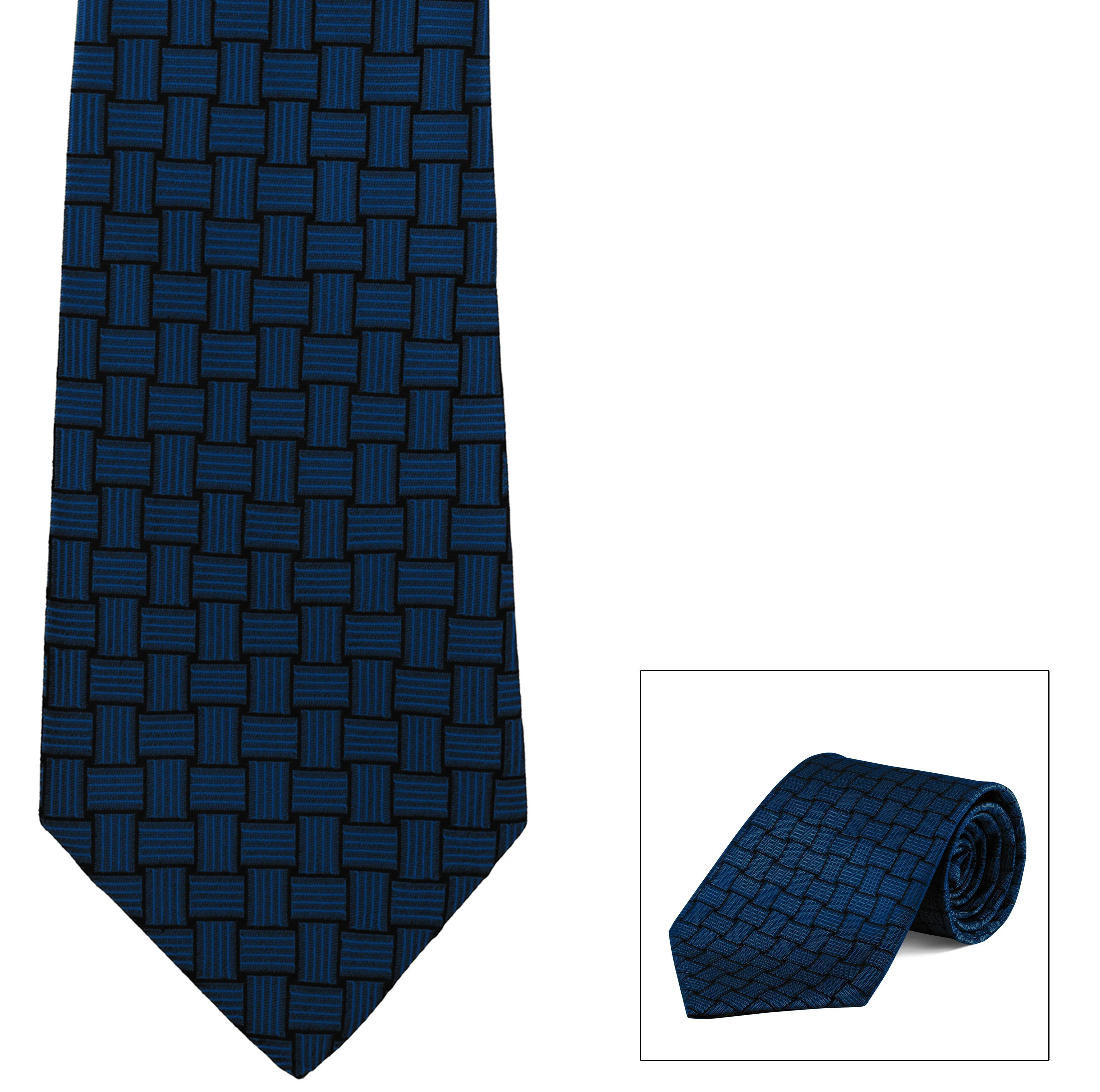 Clip-On, Straight, Fancy Print Tie