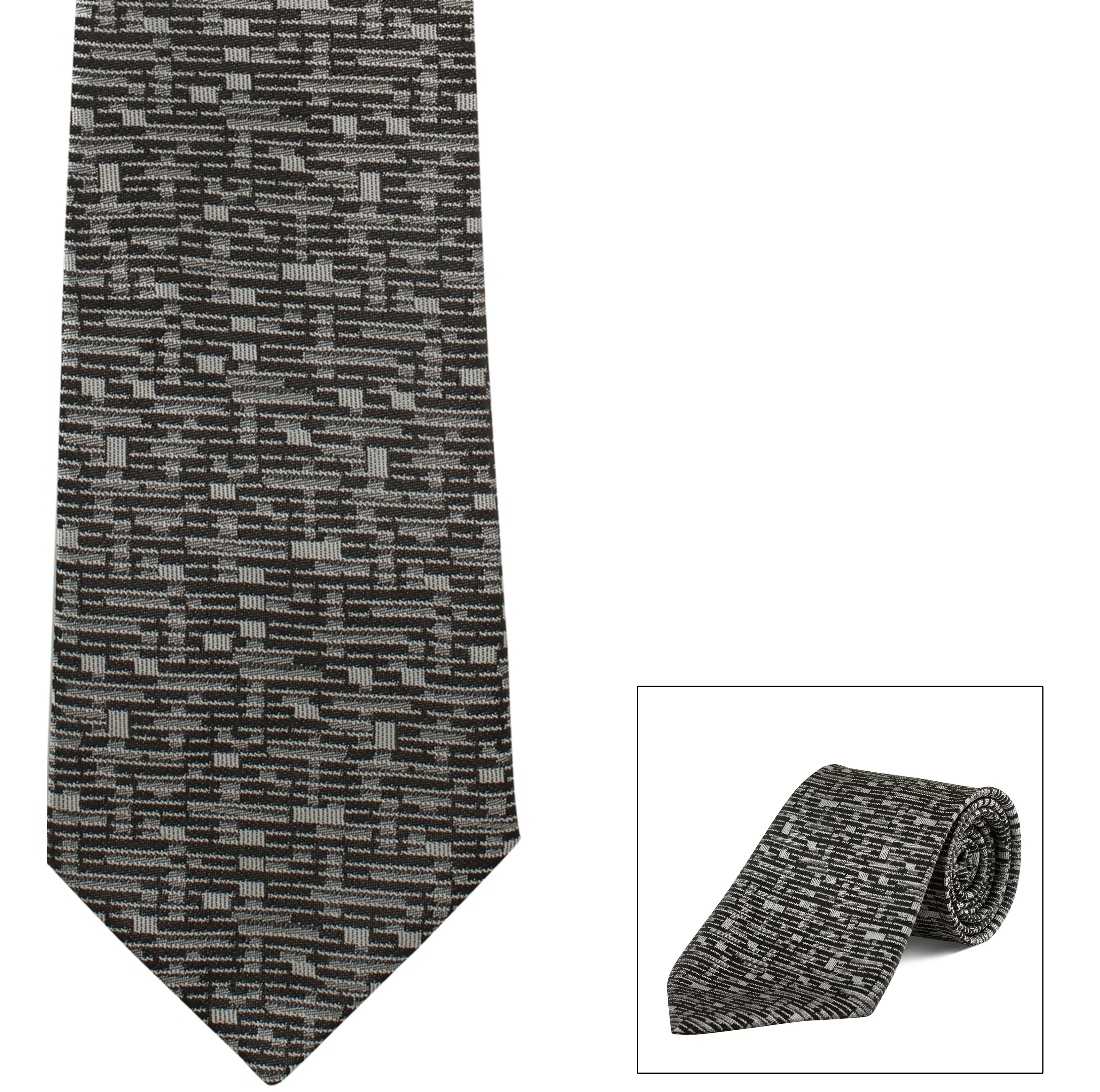 Clip-On, Straight, Fancy Print Tie