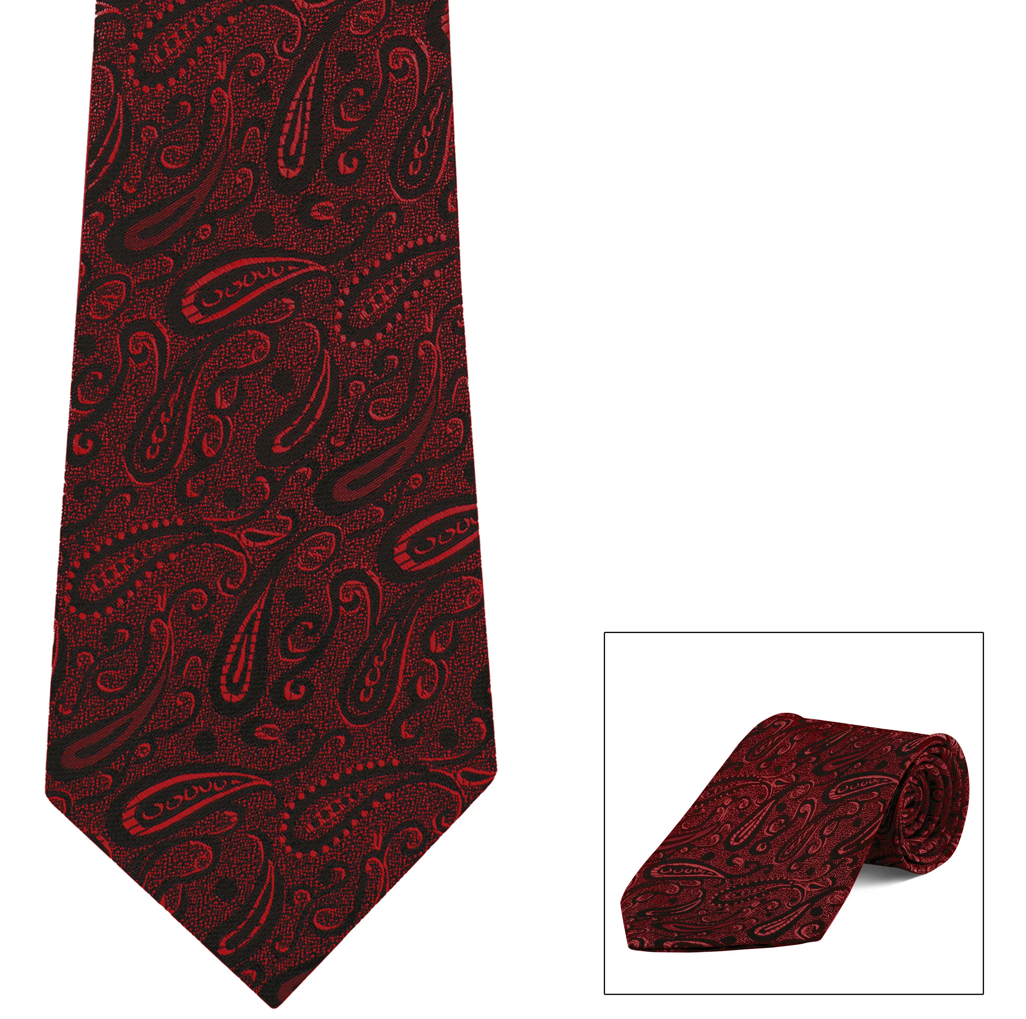 Clip-On, Straight, Fancy Print Tie