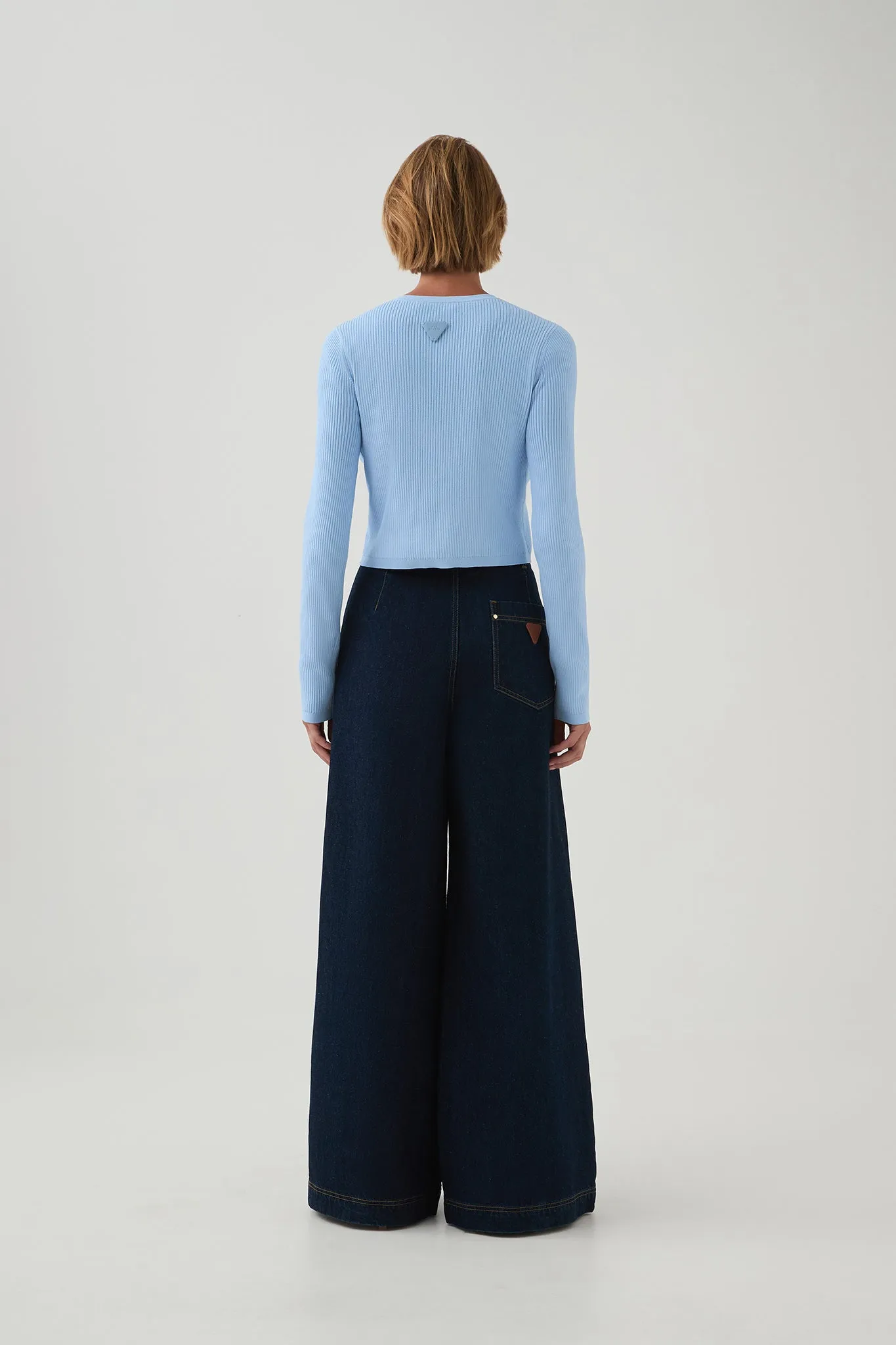 Deia Cropped Knit Cardigan