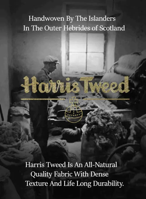 Harris Tweed Gray Speckled Pea Coat