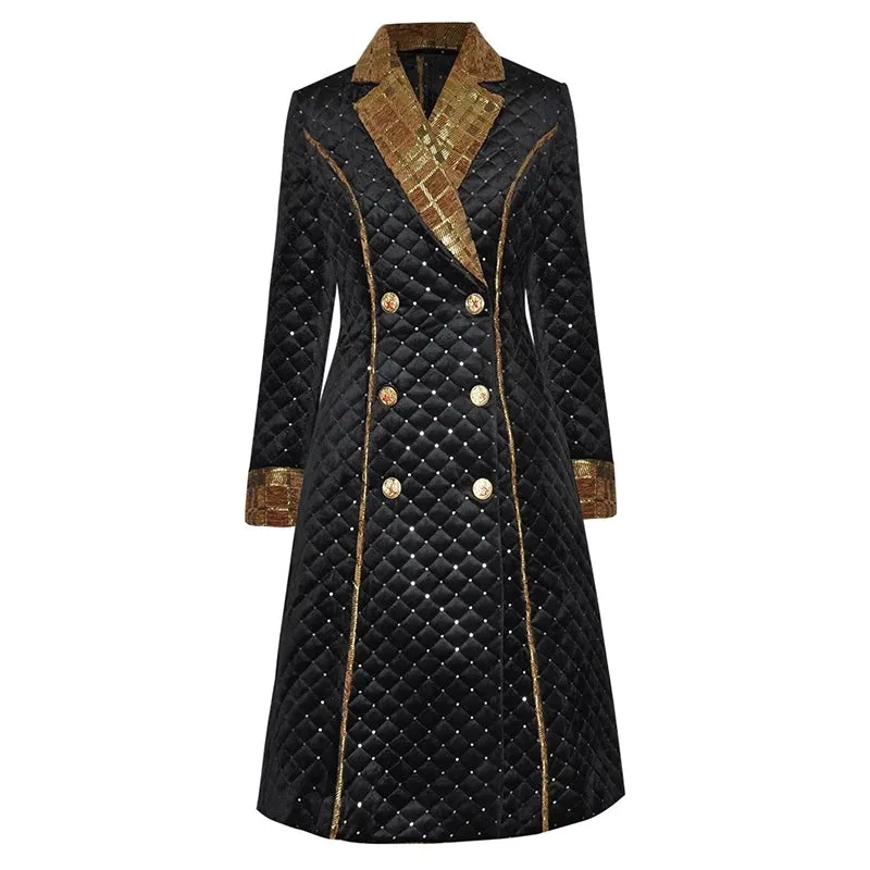 Jordan Sequins Plaid Coat