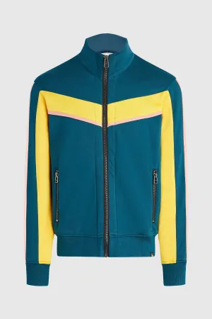 Nadya 2 Track Jacket - Teal/Yellow/Coral