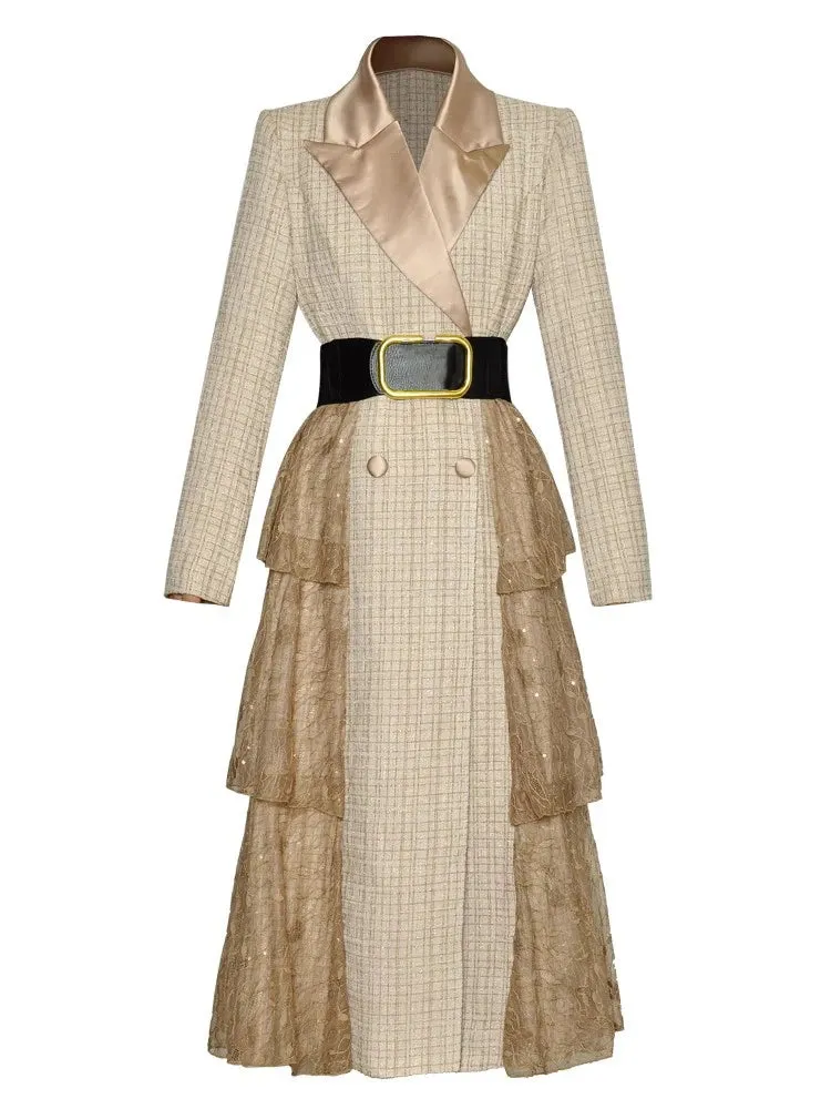 Nyla Plaid Tweed Coat