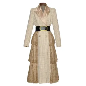 Nyla Plaid Tweed Coat