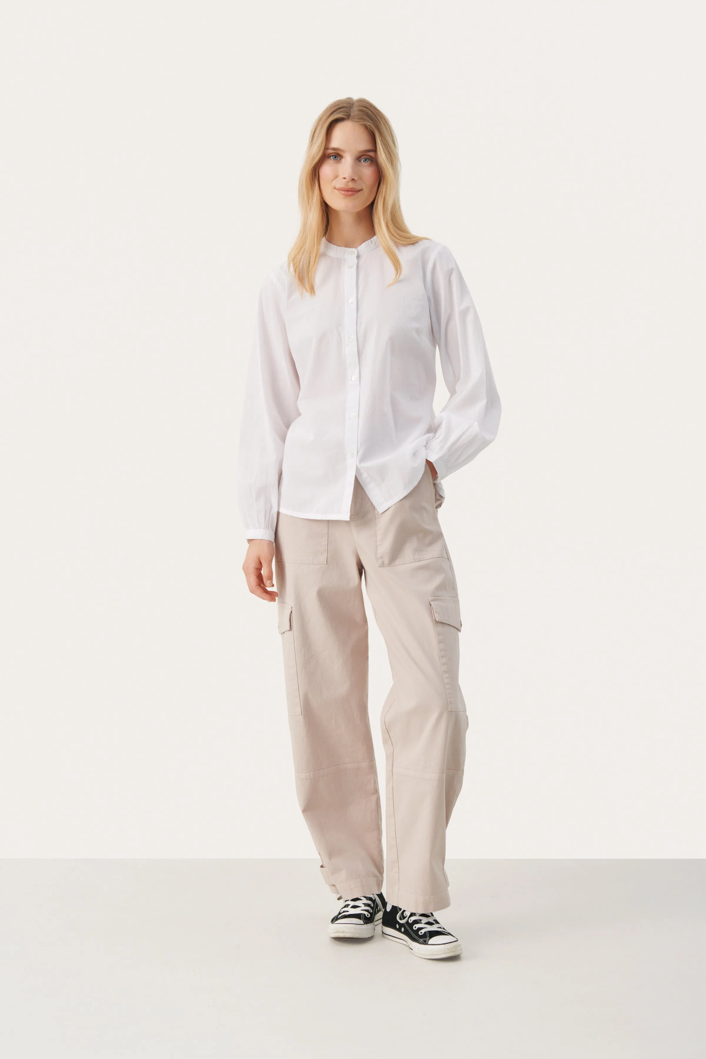 Part Two Cailyn cotton grandad shirt