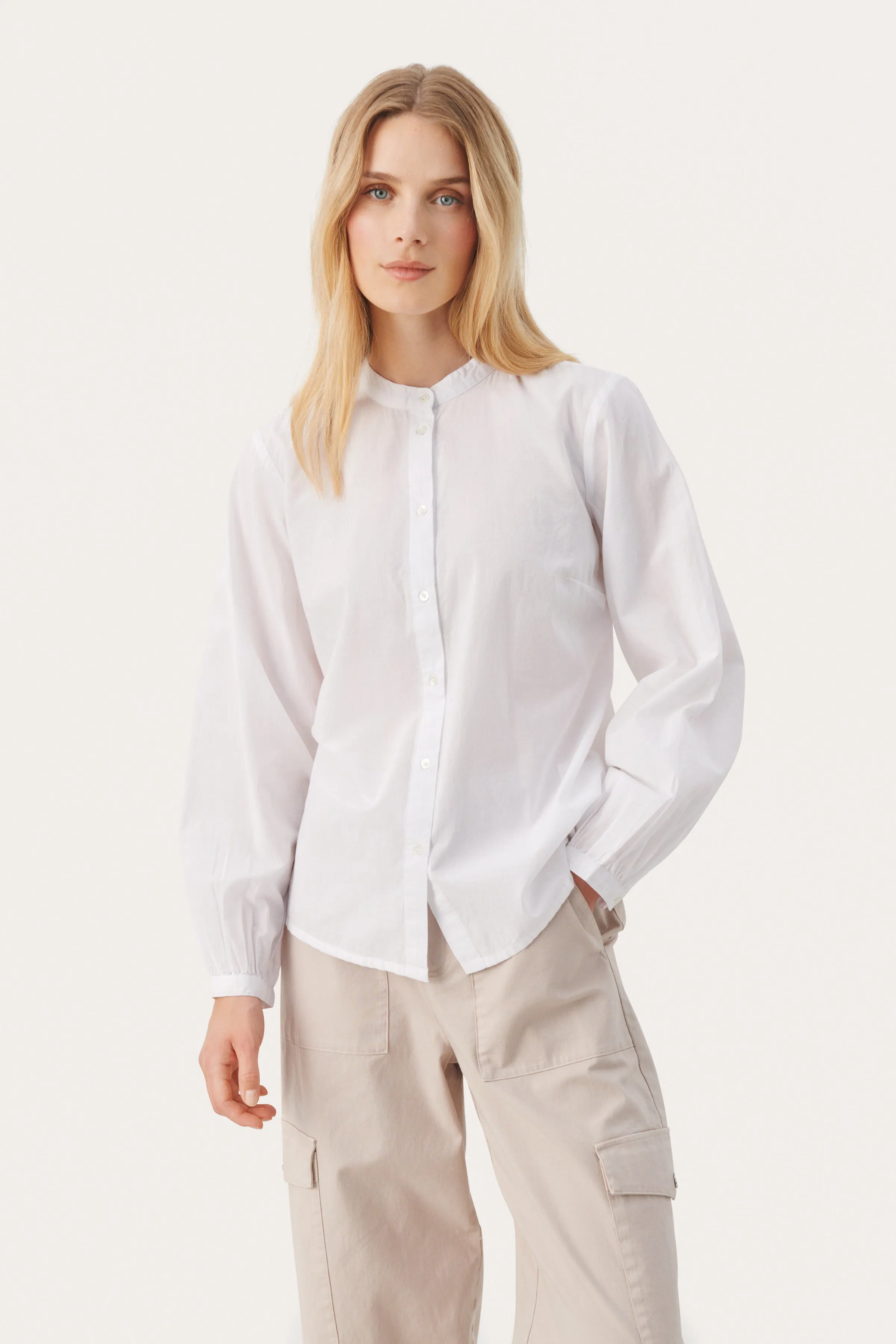 Part Two Cailyn cotton grandad shirt