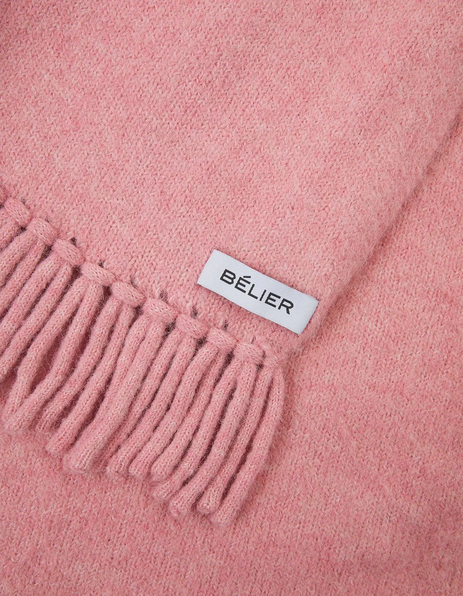 Pink Alpaca Knit Scarf
