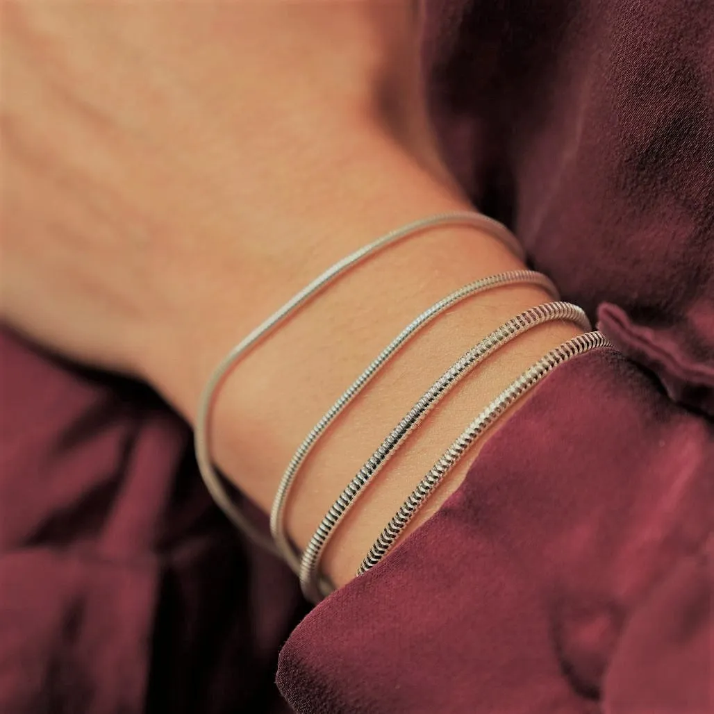 Snake Bracelet Thick - Silver