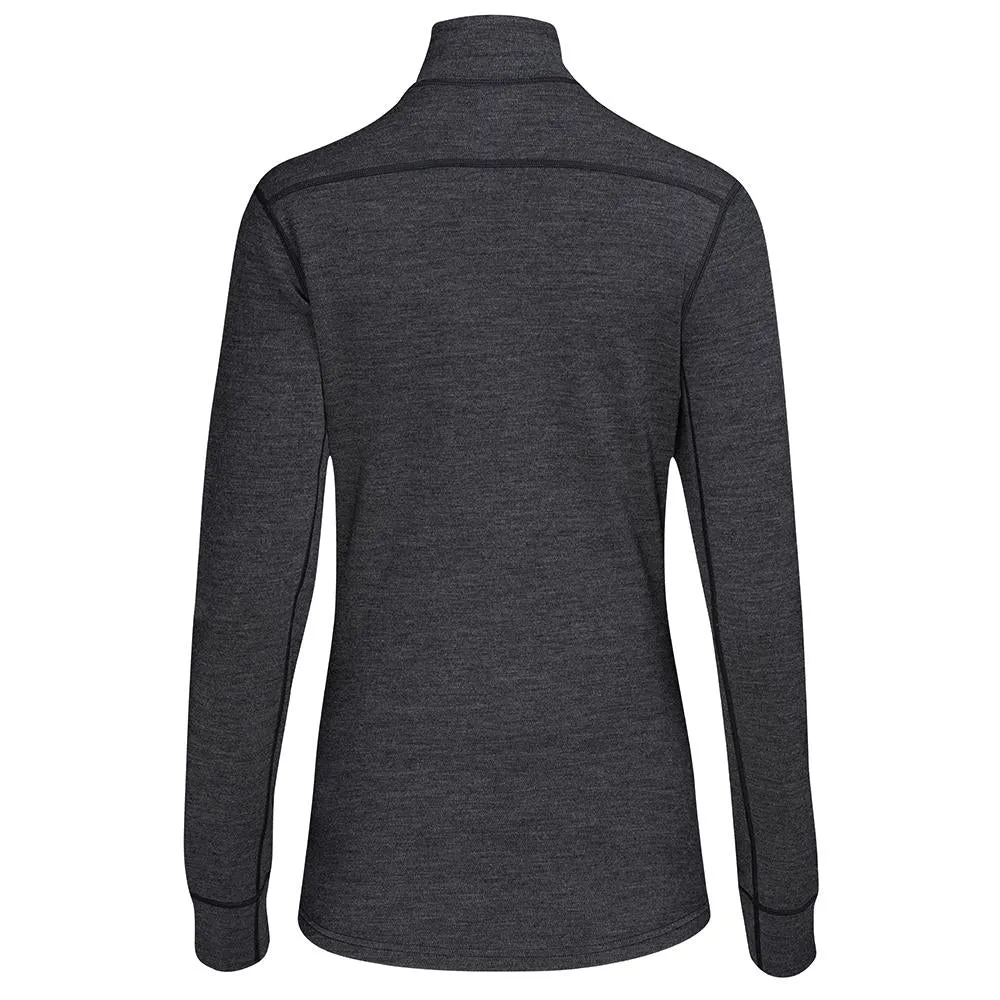 Womens Merino 320 Long Sleeve Half Zip (Smoke/Lime)